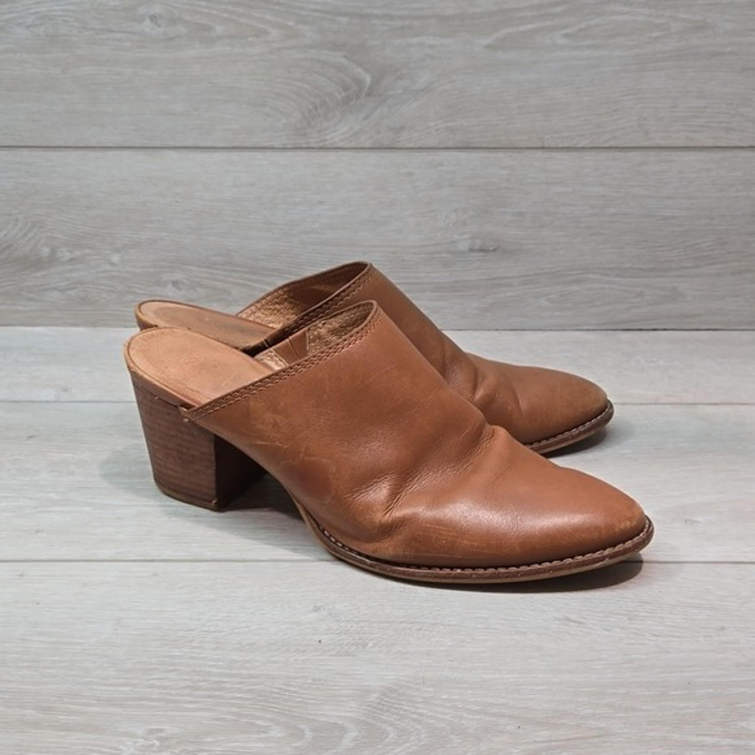 Madewell Women Leather Heels Mule shoes sz 8.5M