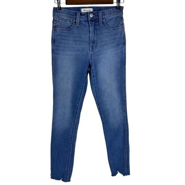 Madewell 10 High-Rise Roadtripper Jegging Denim Size 26 Destructed-Hem