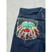 Vintage RMC Martin Ksohoh Red Monkey Jeans Blue Denim Measured 35x29 Embroidered