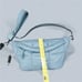 STYLISM Denmark Sheepskin Oversized Puffy Quilted Light Blue Crossbody Bag NWT