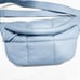 STYLISM Denmark Sheepskin Oversized Puffy Quilted Light Blue Crossbody Bag NWT