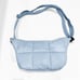 STYLISM Denmark Sheepskin Oversized Puffy Quilted Light Blue Crossbody Bag NWT