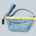 STYLISM Denmark Sheepskin Oversized Puffy Quilted Light Blue Crossbody Bag NWT