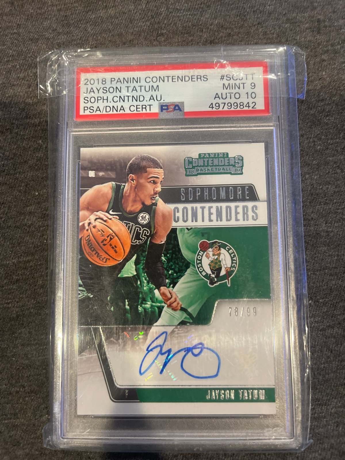 jayson tatum auto psa 9