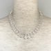 VTG Sterling Silver Knotted Faceted Crystal Quartz Rondelle Beaded Necklace 18