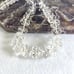 VTG Sterling Silver Knotted Faceted Crystal Quartz Rondelle Beaded Necklace 18