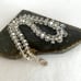 VTG Sterling Silver Knotted Faceted Crystal Quartz Rondelle Beaded Necklace 18