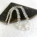 VTG Sterling Silver Knotted Faceted Crystal Quartz Rondelle Beaded Necklace 18