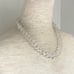 VTG Sterling Silver Knotted Faceted Crystal Quartz Rondelle Beaded Necklace 18