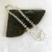 VTG Sterling Silver Knotted Faceted Crystal Quartz Rondelle Beaded Necklace 18