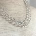 VTG Sterling Silver Knotted Faceted Crystal Quartz Rondelle Beaded Necklace 18