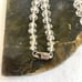 VTG Sterling Silver Knotted Faceted Crystal Quartz Rondelle Beaded Necklace 18