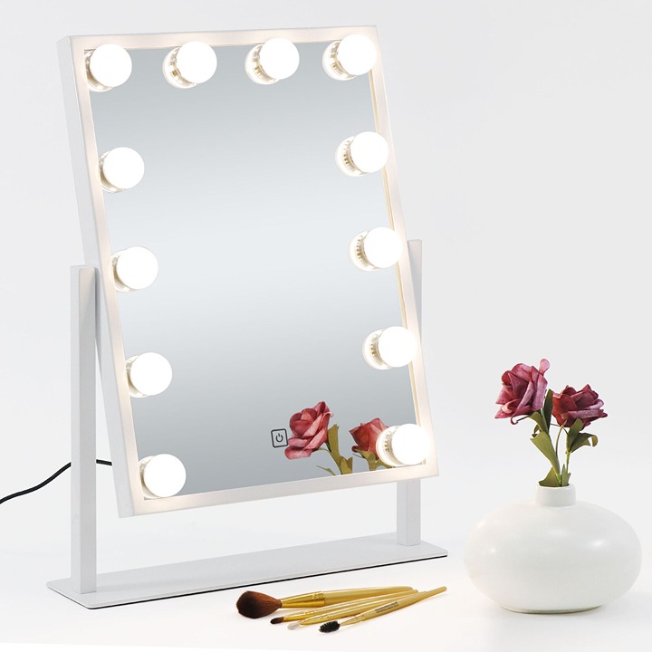 Hollywood Makeup Vanity Mirror with Lights Stage Adjustable Dimmer LED Bulb