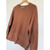 CP SHADES cognac brown 100% cotton basic pullover crewneck sweater top