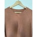 CP SHADES cognac brown 100% cotton basic pullover crewneck sweater top