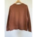 CP SHADES cognac brown 100% cotton basic pullover crewneck sweater top
