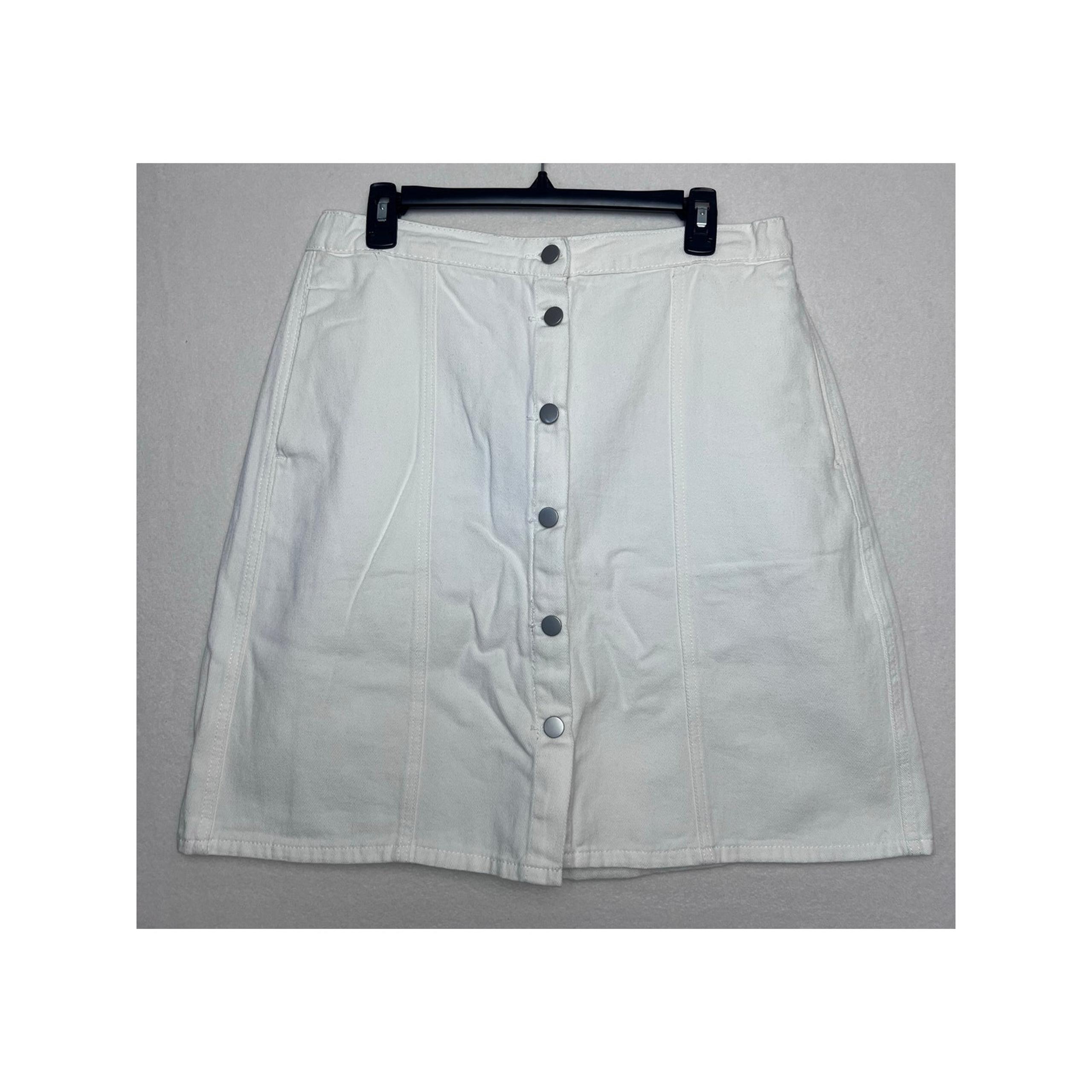Allegra K Women Button Front High Waist Mini A-Line Skirt Size Large NWT READ