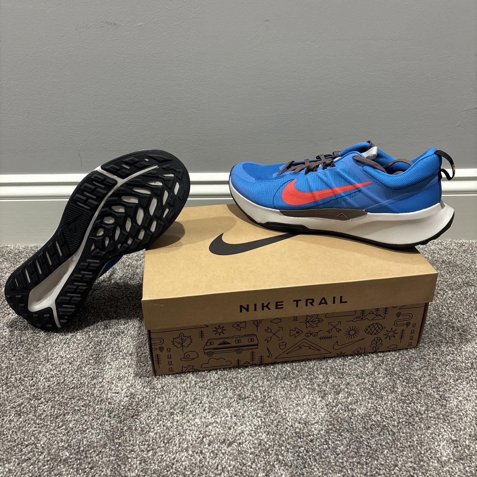 New Nike Juniper Trail 2 NN Photo Blue Athletic Sneakers Men Size 10.5