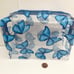 10 Cosmetic Makeup Bag Pouch Travel Plastic Case Clear Blue Butterfly