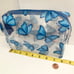 10 Cosmetic Makeup Bag Pouch Travel Plastic Case Clear Blue Butterfly