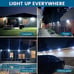 Solar Outdoor Lights Wireless Security Motion Sensor Waterproof (400LM, 4 Pack)
