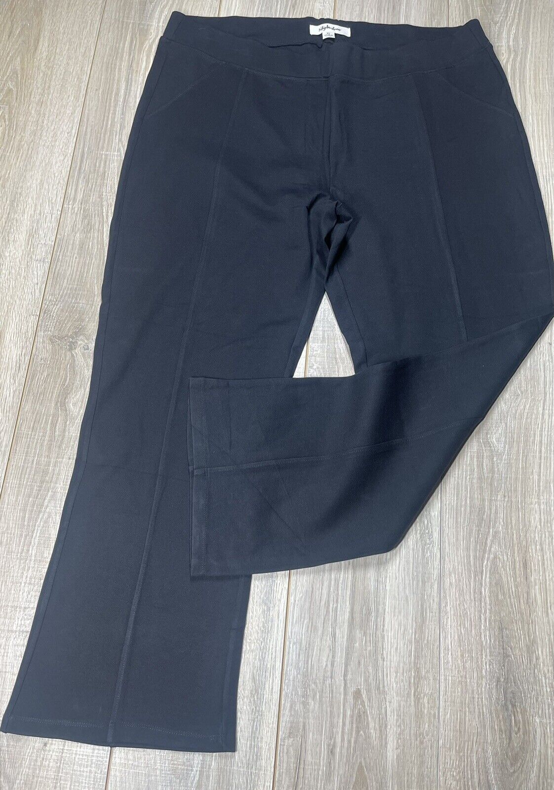 Style & Co Women's Plus Size Pull On Pants Size XL Black
