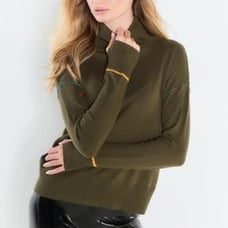 Lisa Todd Kale Zip Happens Turtleneck Sweater
