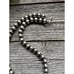 10mm 22 Inch Sterling Silver Striped Oxidized Pearls Bead Necklace