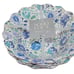 Soho Loft Blue White Flower Floral Scalloped Melamine 8 Soup Bowl Set of 4 NWT