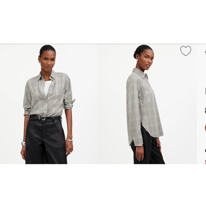Madewell Womens 88 Relaxed Button Up Shirt Grey Size M NS787