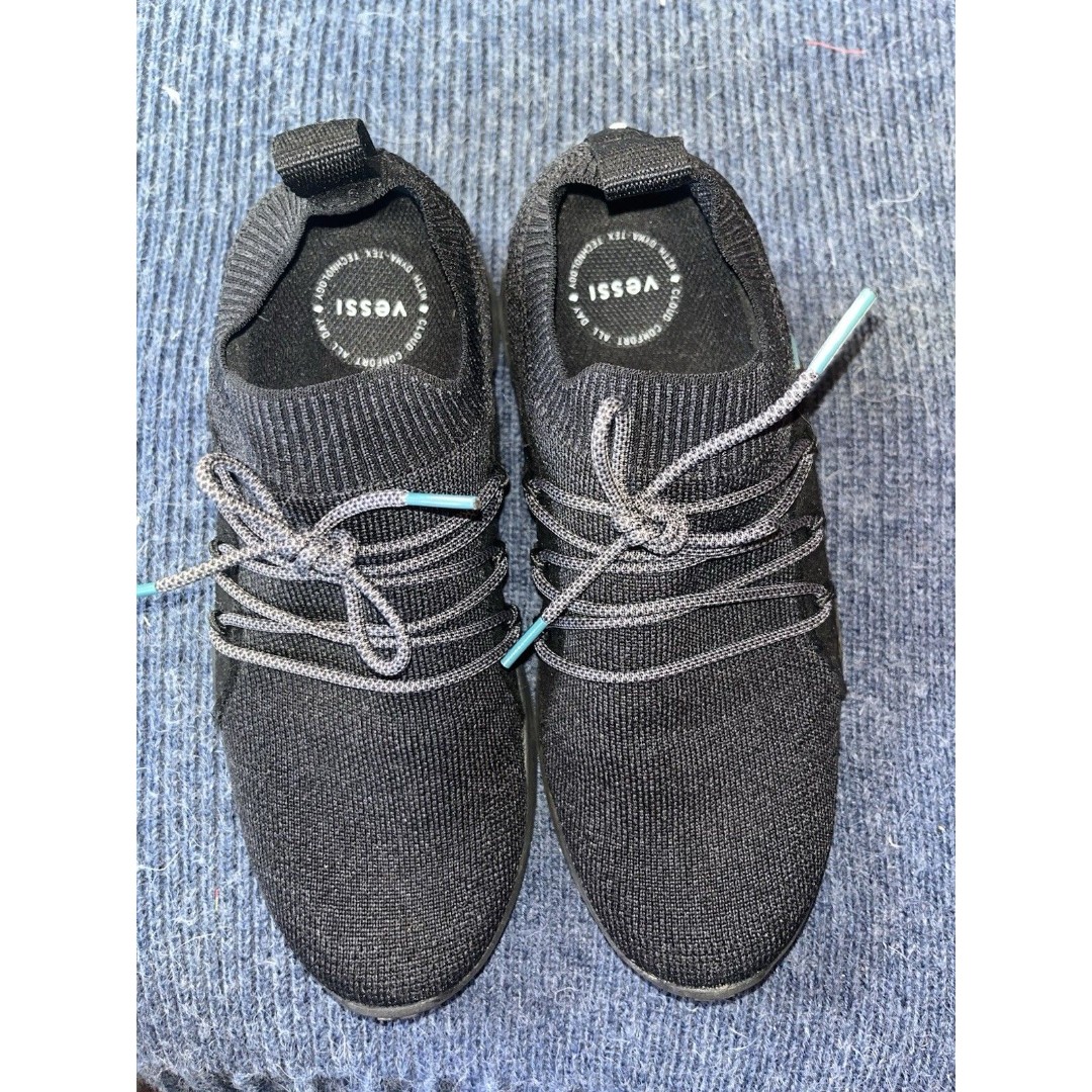 Vessi Shoes Women's 7 Cityscape Classic Black Mesh Casual Walking Sneakers