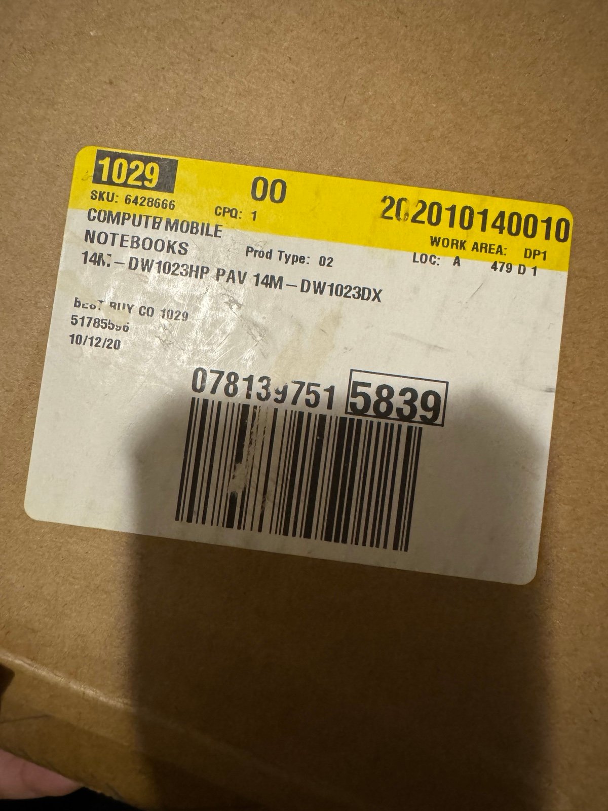 HP notebook laptop computer
