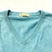 J Crew Cotton Cashmere Blend Knit Sweater V Neck Long Sleeve Light Blue L #86055