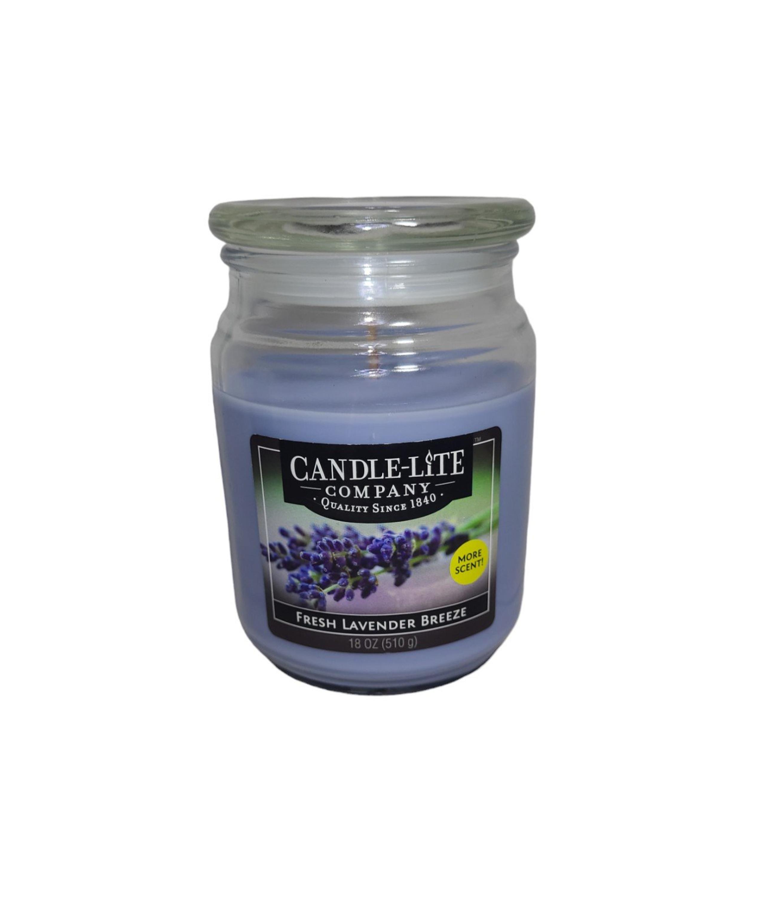 Candle-Lite Essentials 18-Ounce Jar Candle, Fresh Lavender Breeze Scent New