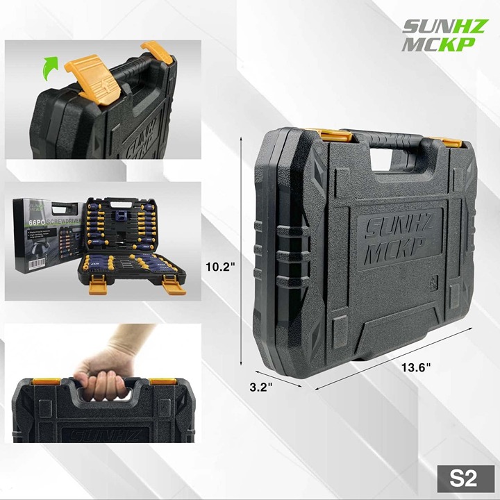 High quality Magnetic Screwdriver Set 66-Piece With Sturdy tool box-88wa