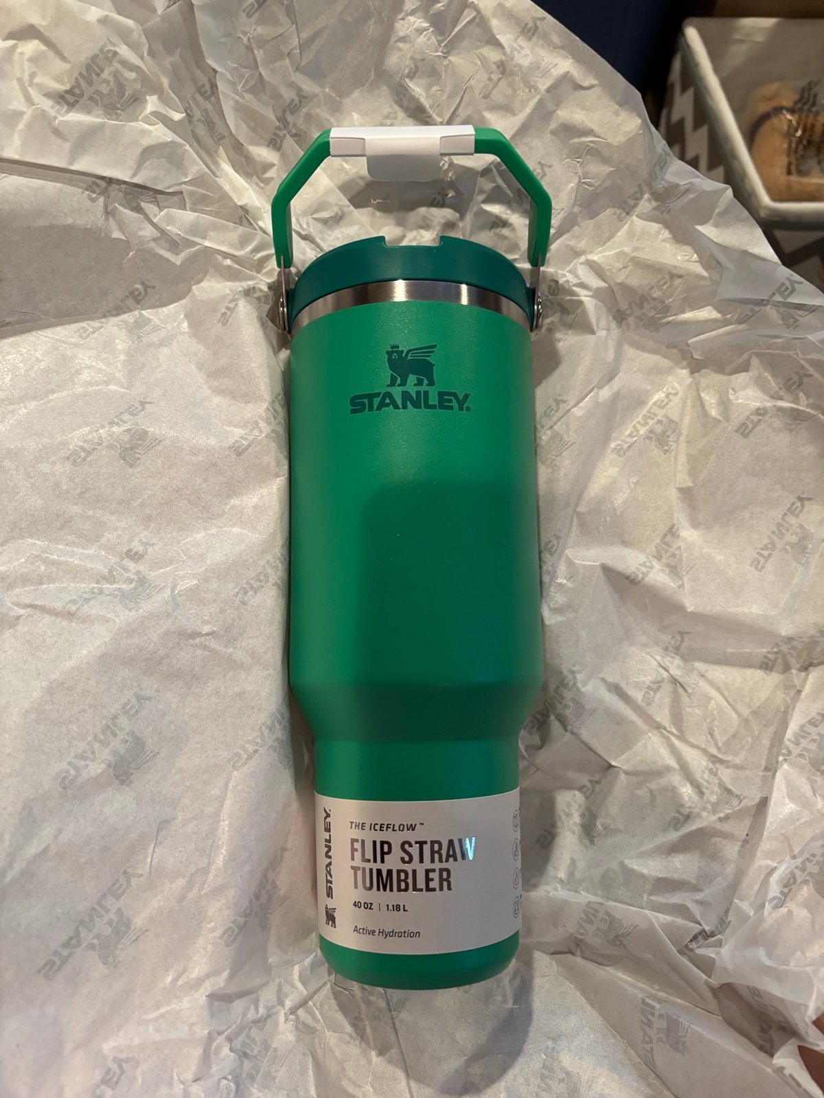 Stanley 40 oz flip-straw