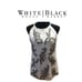 WHBM Women's White & Silver Beaded Embellished Halter Size Medium