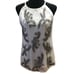 WHBM Women's White & Silver Beaded Embellished Halter Size Medium