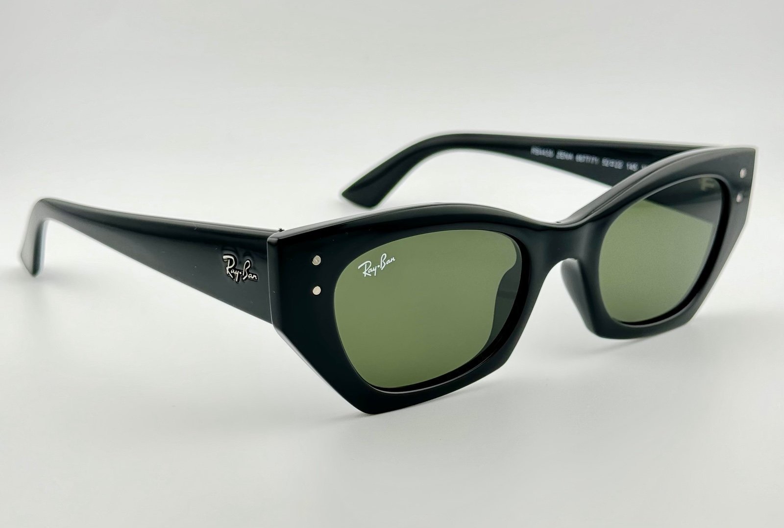 Ray-Ban Sunglasses RB4430 Zena Polished Black Frame With Dark Grey Lenses Unisex