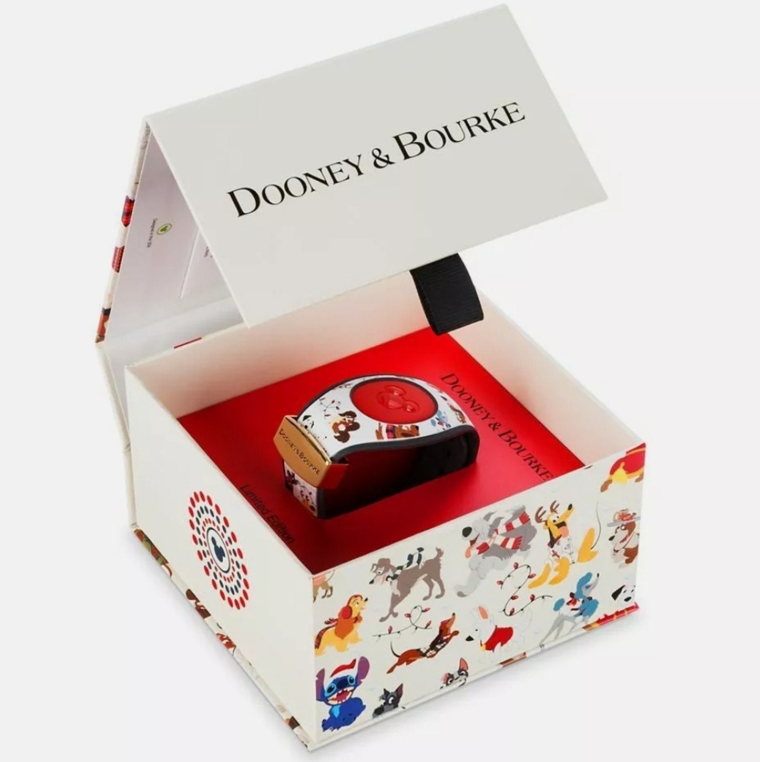 NIB Disney Parks Dooney & Bourke Santa Tails Disney Dogs MagicBand 2 - LE 5000