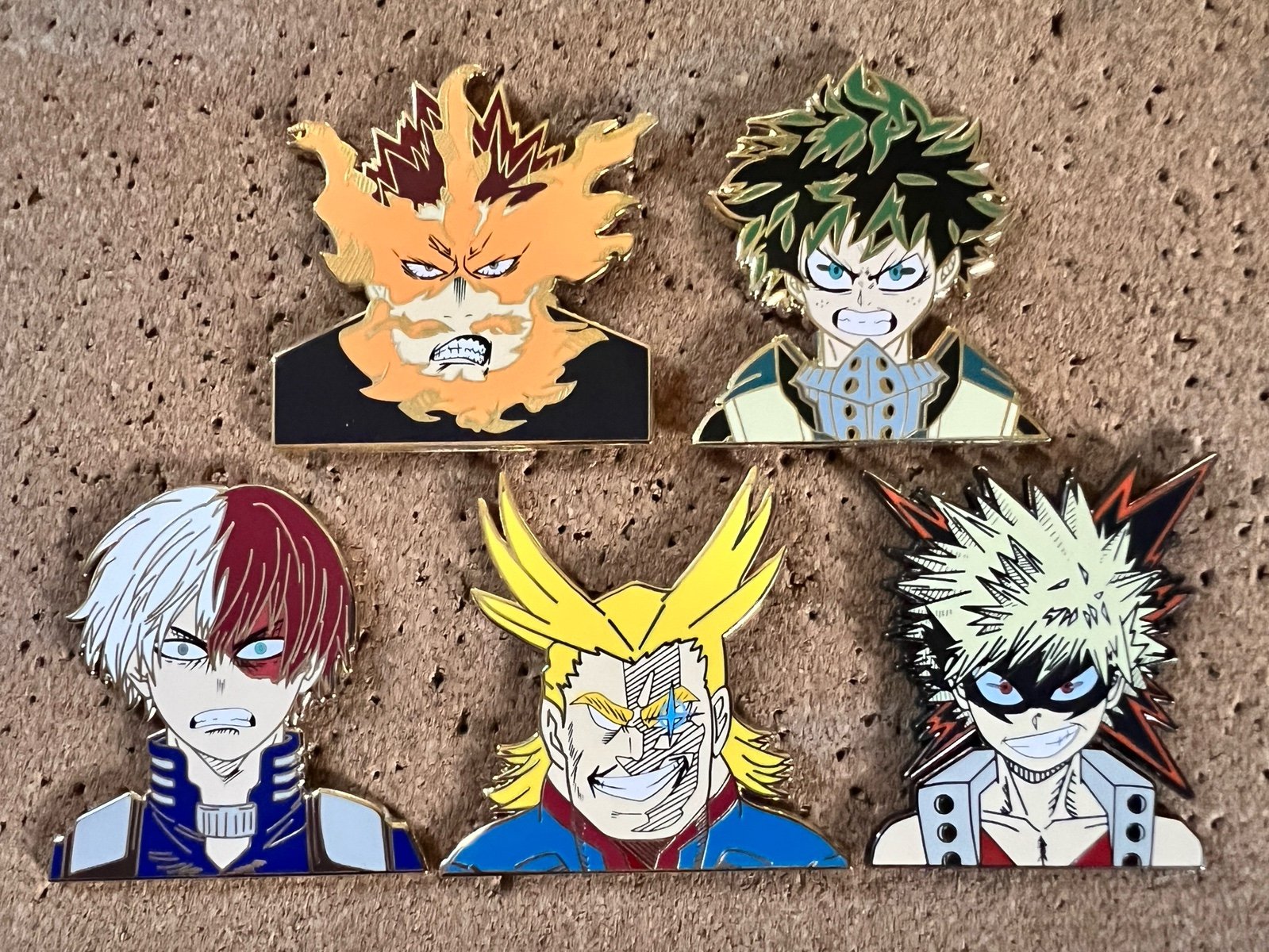 My hero academia hard enamel pin set by 9tails