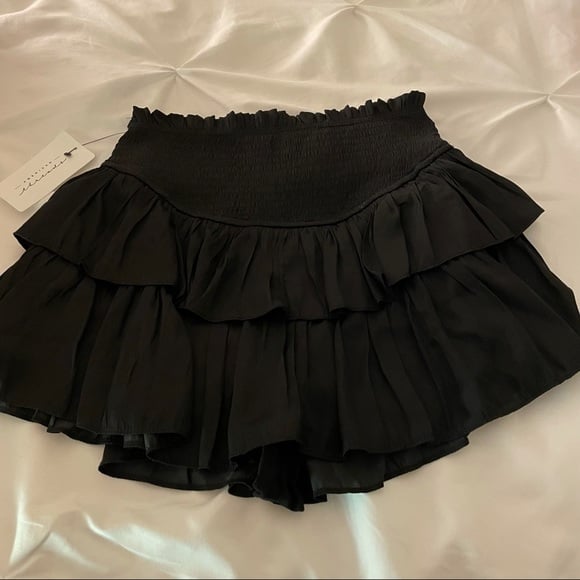 Mustard Seed Black Smocked Skort