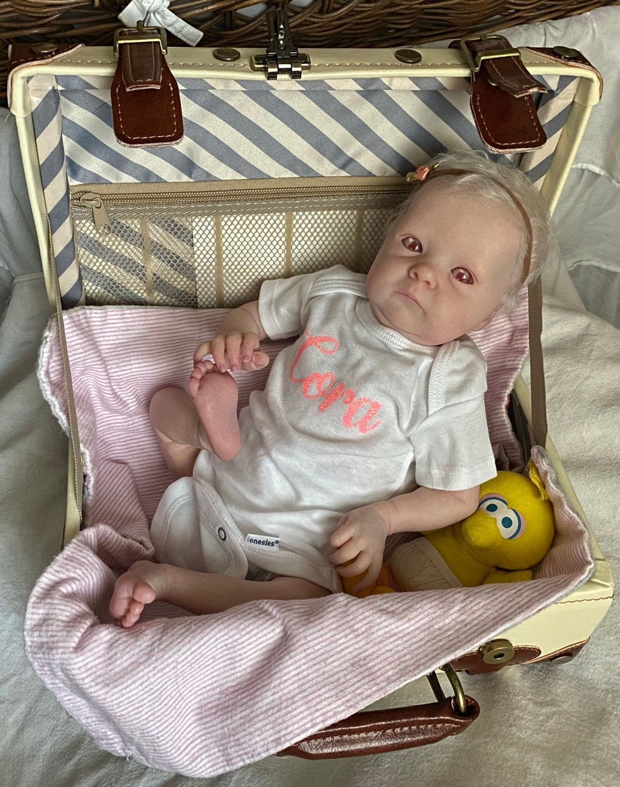HANDMADE ALBINO COLLECTIBLE EXCLUSIVE REBORN NEWBORN BABY DOLL TINK BY BONNIE BR
