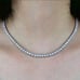18K White Gold Womens Diamond Necklace 4ct Classic Style Chain Tennis 18 18in
