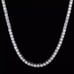 18K White Gold Womens Diamond Necklace 4ct Classic Style Chain Tennis 18 18in