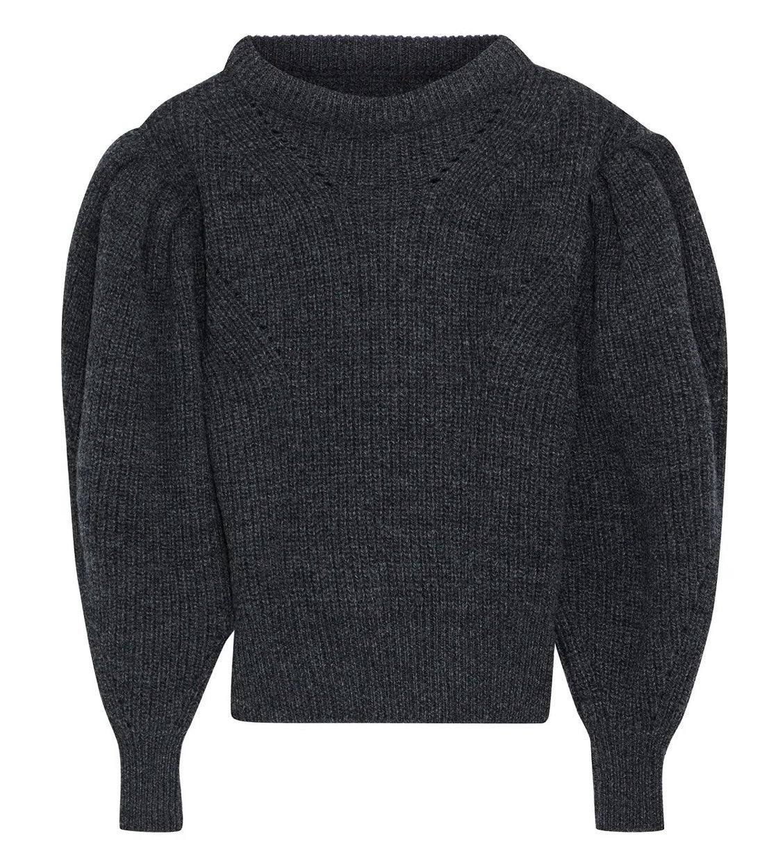 Isabel Marant Gray Brettany Puffed Sleeves Sweater