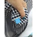 J. McLaughlin Joselyn Gingham Print Dress Above Knee Navy & White Size 6