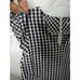 J. McLaughlin Joselyn Gingham Print Dress Above Knee Navy & White Size 6