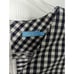 J. McLaughlin Joselyn Gingham Print Dress Above Knee Navy & White Size 6