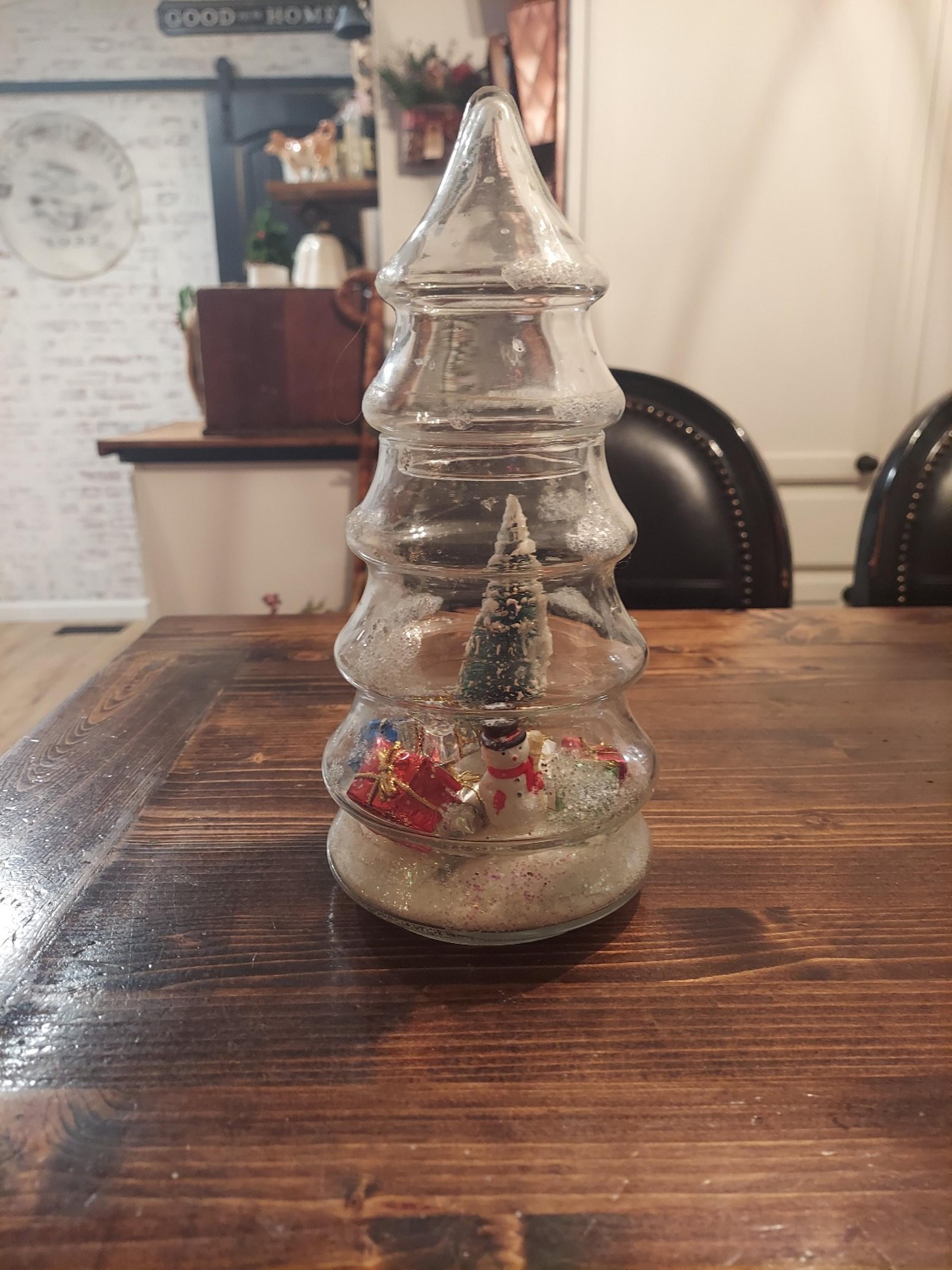Vintage Clear Glass Christmas Tree Decor